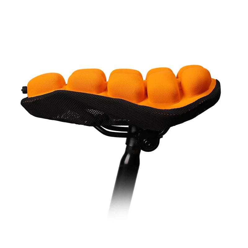 Inflatable Bike Seat Cover with Air Cells and an External Valve