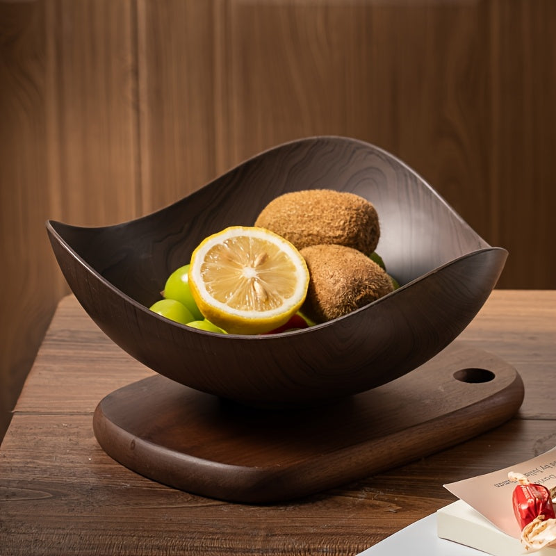 Large Fruit Bowl with Wood Look – Decorative and Practical for Table Use