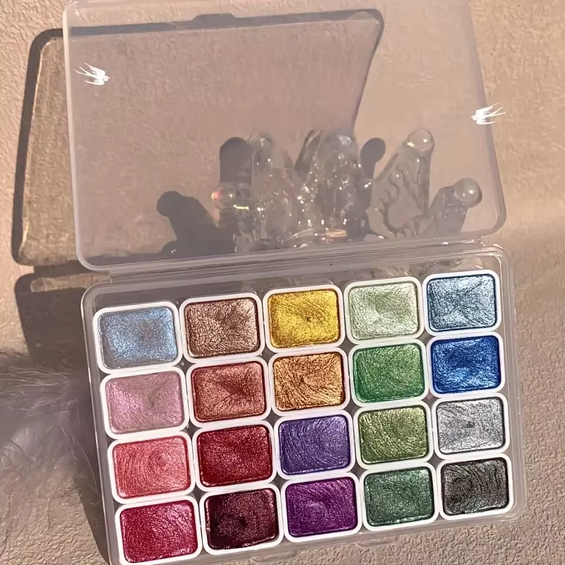 Shimmering Metallic Watercolour Paint Set