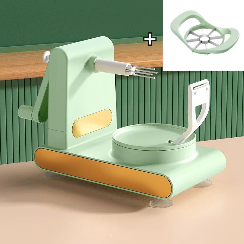 Manual Fruit and Vegetable Peeler Slicer with Rotary Handle