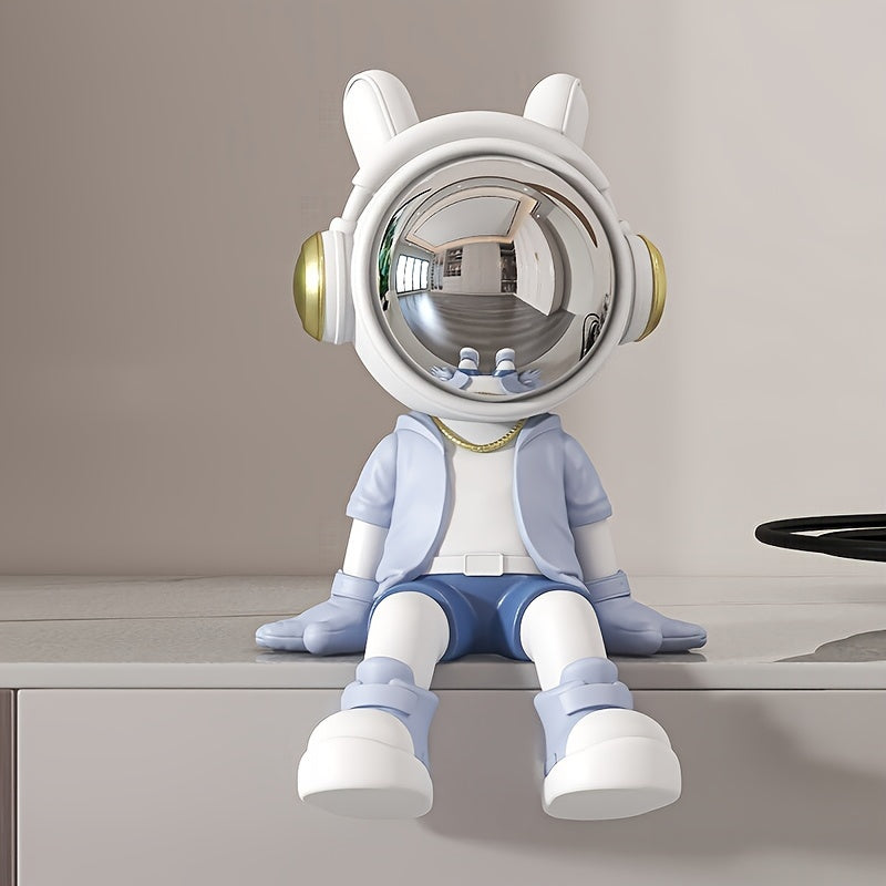 Decorative Astronaut Figurine Bookend for Living Room and Office Interior