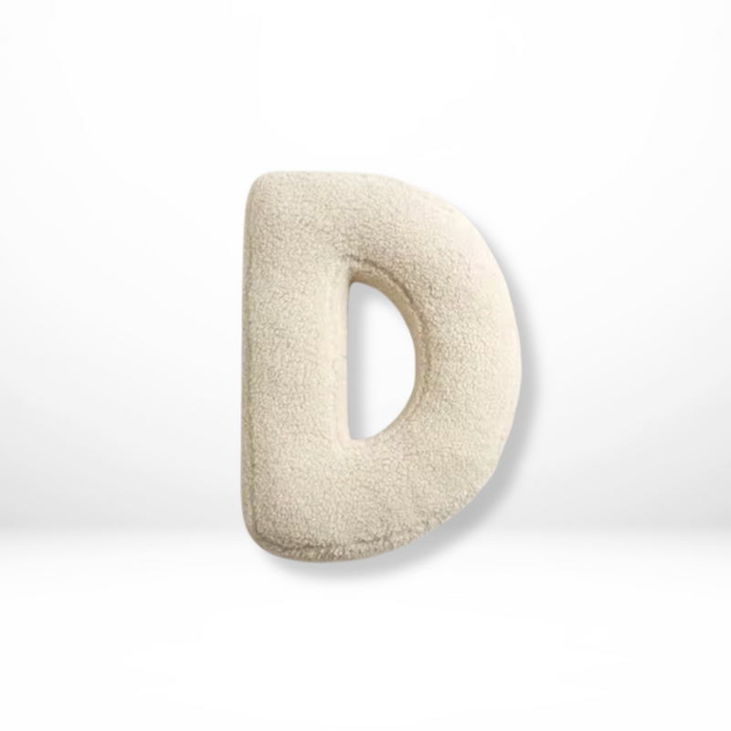 Decorative Alphabet Cushion with Velvet Texture for Home Interior