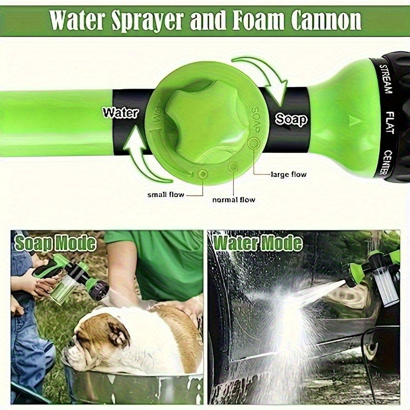 Dog Shower and Hose Attachment 8 in 1 - Washing, Spraying, Cleaning