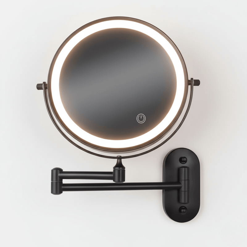 MAGNIFILUX – Miroir grossissant LED avec éclairage réglable et batterie rechargeable