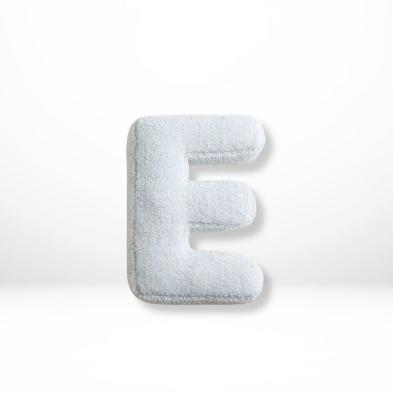 Decorative Alphabet Cushion with Velvet Texture for Home Interior