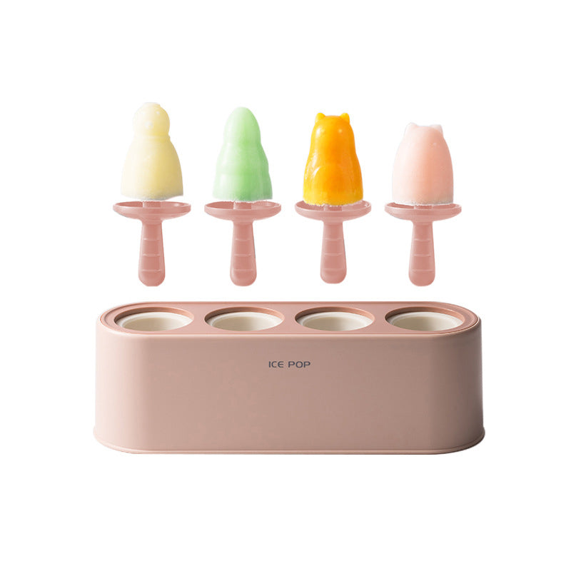 Silicone Ice Pop Mould with Four Reusable Sticks