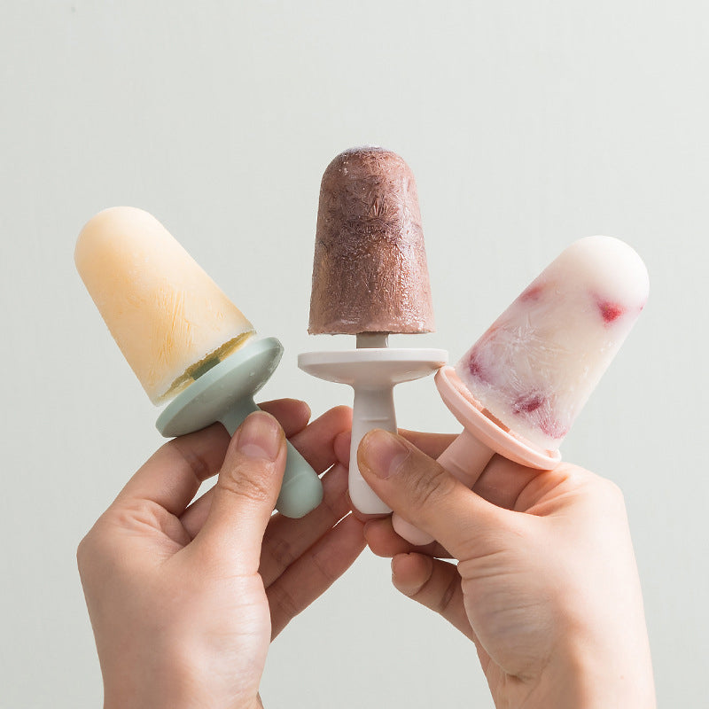 Silicone Ice Pop Mould with Four Reusable Sticks