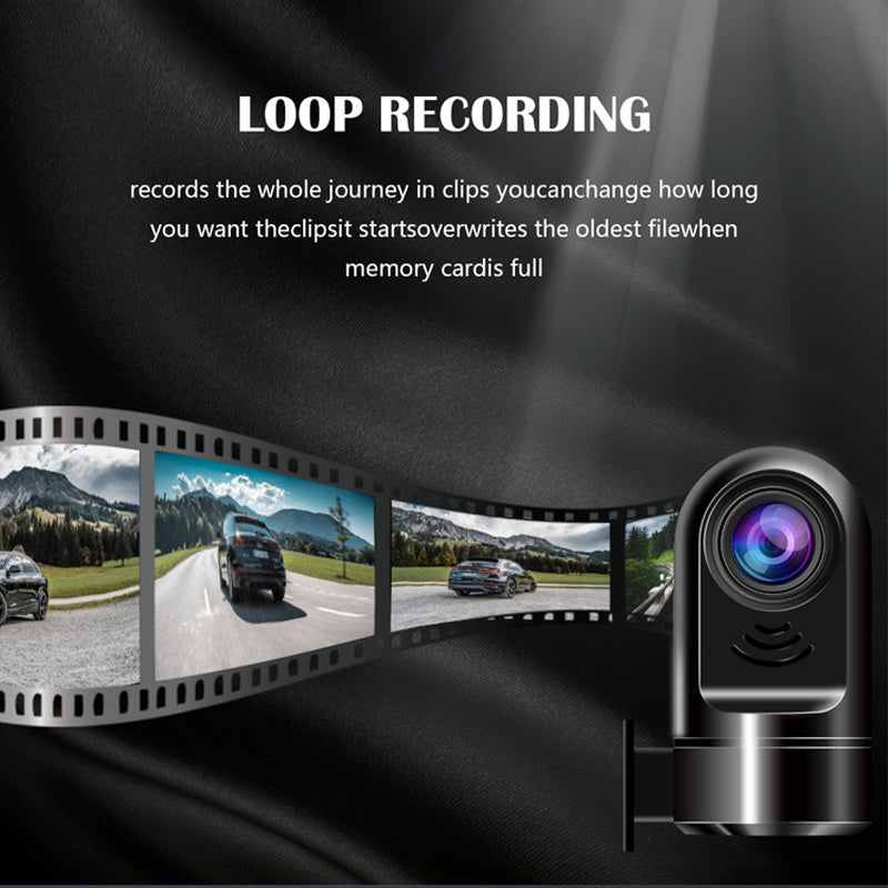 Mini Dash Camera with Full HD Recording and Rotating Mount