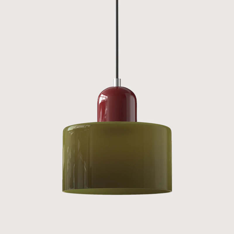 Retro Pendant Lamp with Glass Shade and Adjustable Cord for a Warm Atmosphere