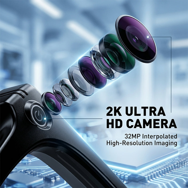AI Smart Camera Glasses with Voice Control & HD Recording