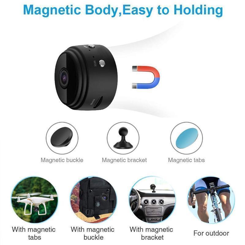Magnetic Wi-Fi Mini Camera with Night Vision and App Control