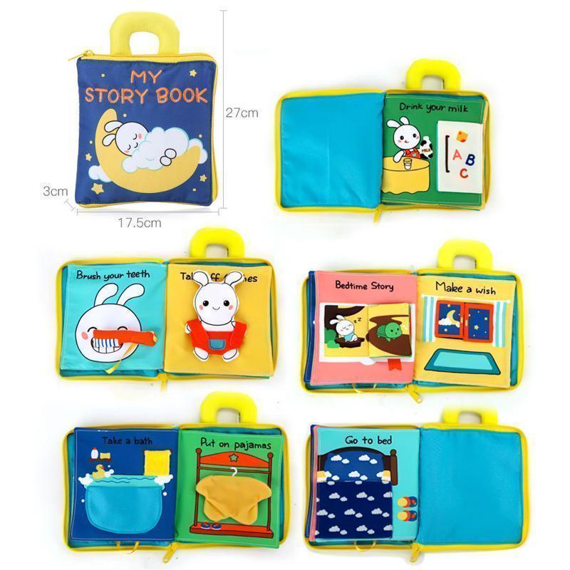 3D Interactive Early Learning Soft Cloth Book