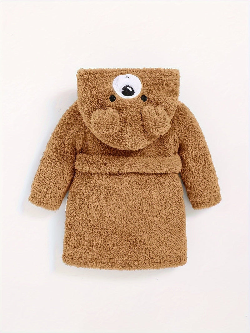 Baby Bathrobe with Hood – Soft Teddy Bathrobe for Babies and Toddlers in Winter