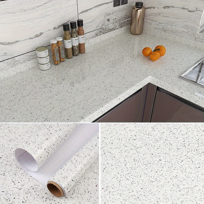 Self-Adhesive Marble Effect Vinyl Wallpaper for Kitchen and Bathroom