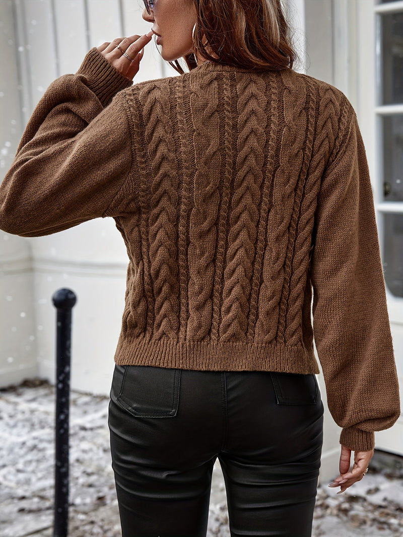 Ladies Elegant Knitted Cardigan with Bow Closure – Casual and Comfortable