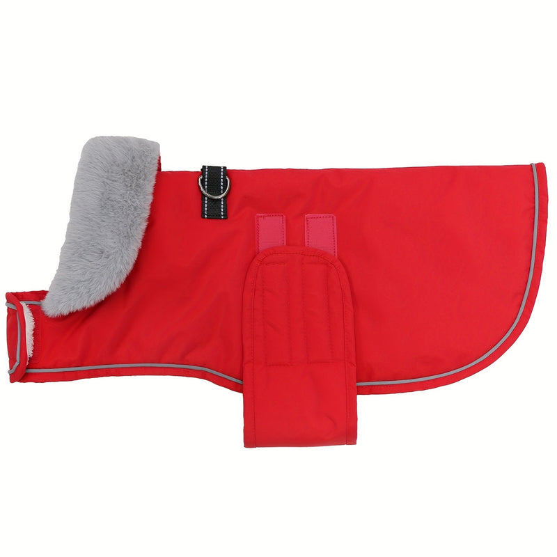 Dog coat with warm lining for various dog breeds for winter use