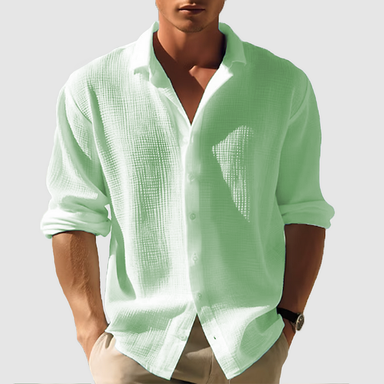 Men's Long Sleeve Shirt Made from Light and Breathable Material