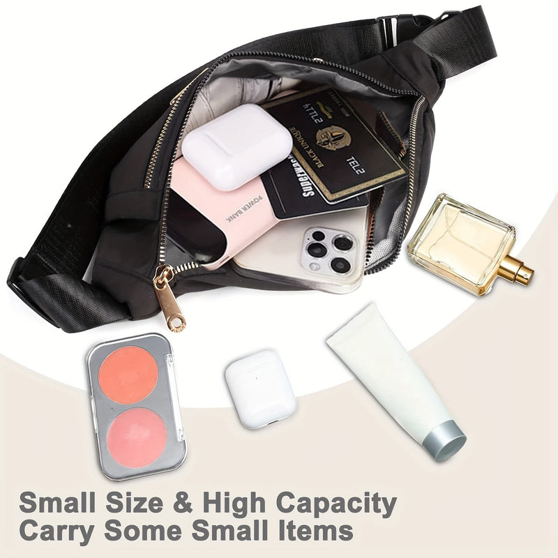 Lightweight Bum Bag for Women with Multiple Zipper Pockets and Adjustable Strap