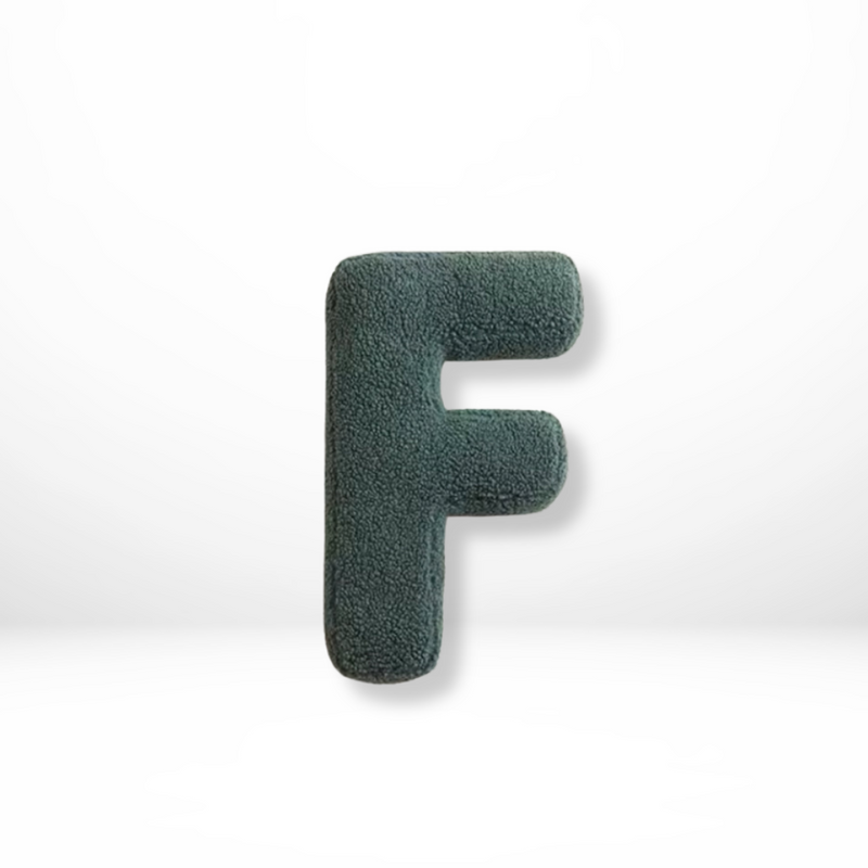Decorative Alphabet Cushion with Velvet Texture for Home Interior