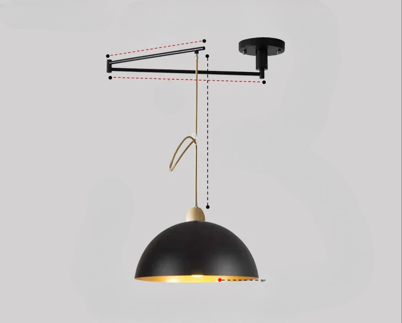 Modern Ceiling Light with Adjustable Light Arms for Flexible Illumination