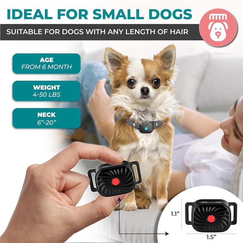Small Dog Anti-Bark Collar with Sound and Vibration Modes