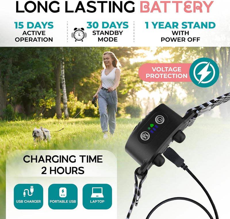 Small Dog Anti-Bark Collar with Sound and Vibration Modes