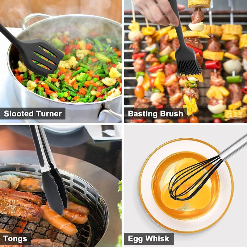 CulinaPro Silicone Utensil Set – 15-Piece Heat-Resistant Cooking Tools