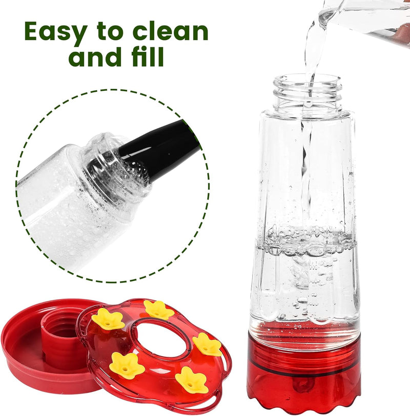 15 oz Leak-Proof Hummingbird Feeder with Ant Moat
