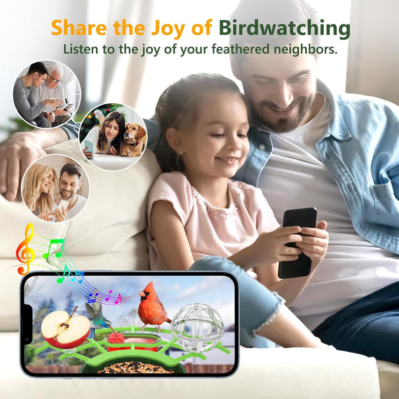 Solar Smart Bird Feeder with 2K HD Camera & AI Bird Identification