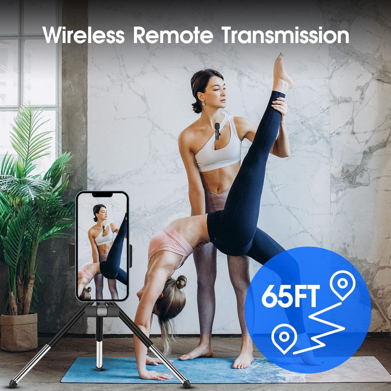 Dual Wireless Lightning Lavalier Microphone Set for iPhone and iPad
