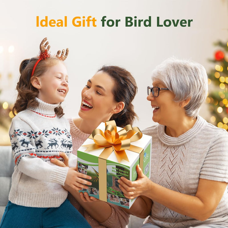 Solar Smart Bird Feeder with 2K HD Camera & AI Bird Identification