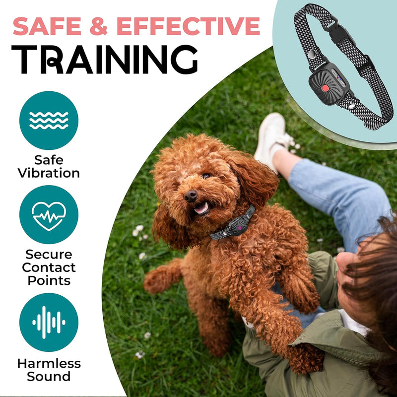 Small Dog Anti-Bark Collar with Sound and Vibration Modes