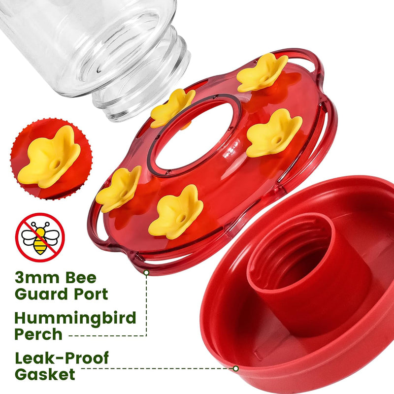 15 oz Leak-Proof Hummingbird Feeder with Ant Moat