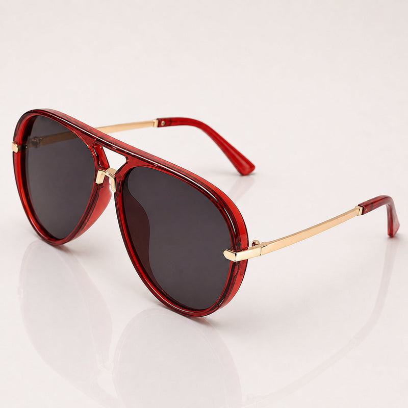 Women's Oversized Aviator UV400 Sunglasses with Gradient Lenses