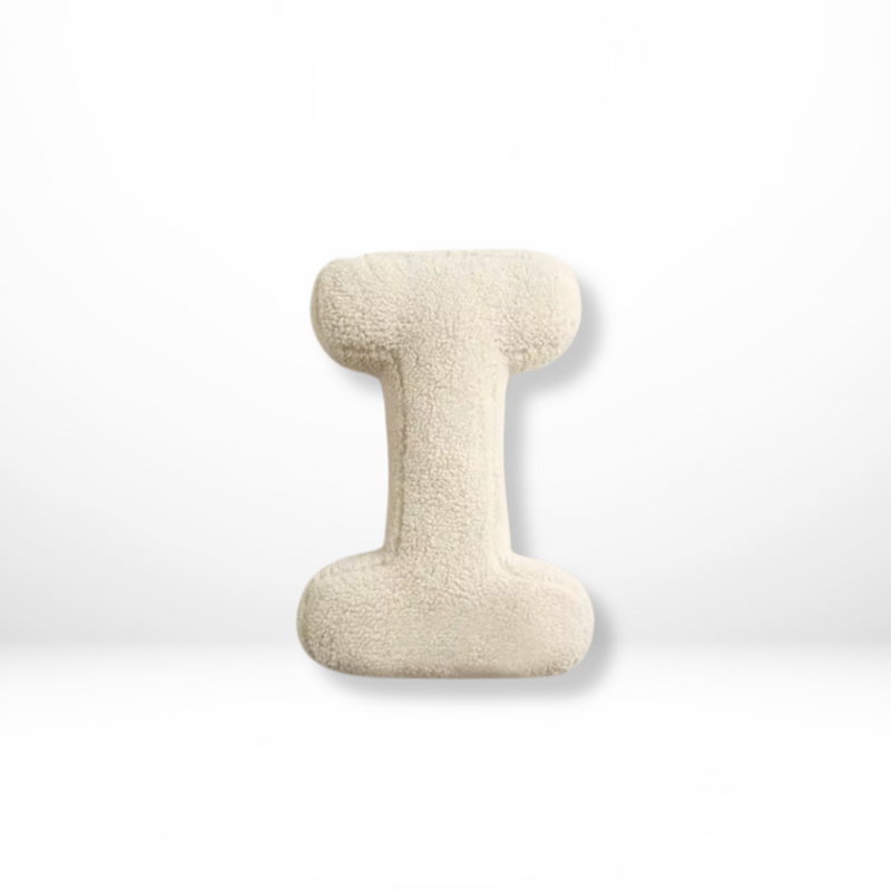 Decorative Alphabet Cushion with Velvet Texture for Home Interior