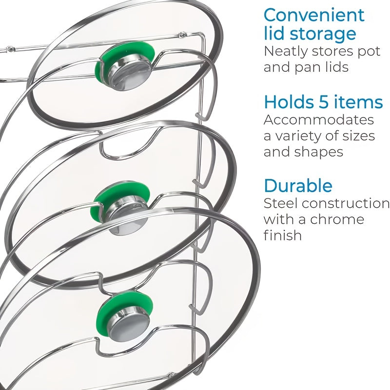 SteelOrganize Kitchen Lid Rack – Smart and Space-Saving Storage Solution
