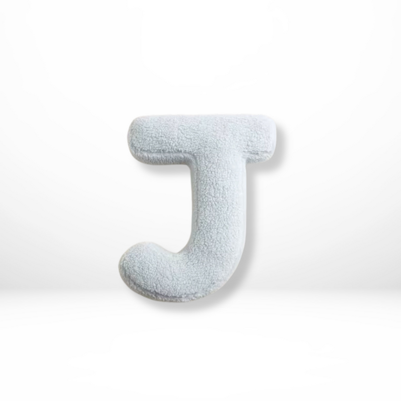 Decorative Alphabet Cushion with Velvet Texture for Home Interior
