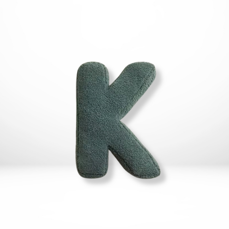 Decorative Alphabet Cushion with Velvet Texture for Home Interior