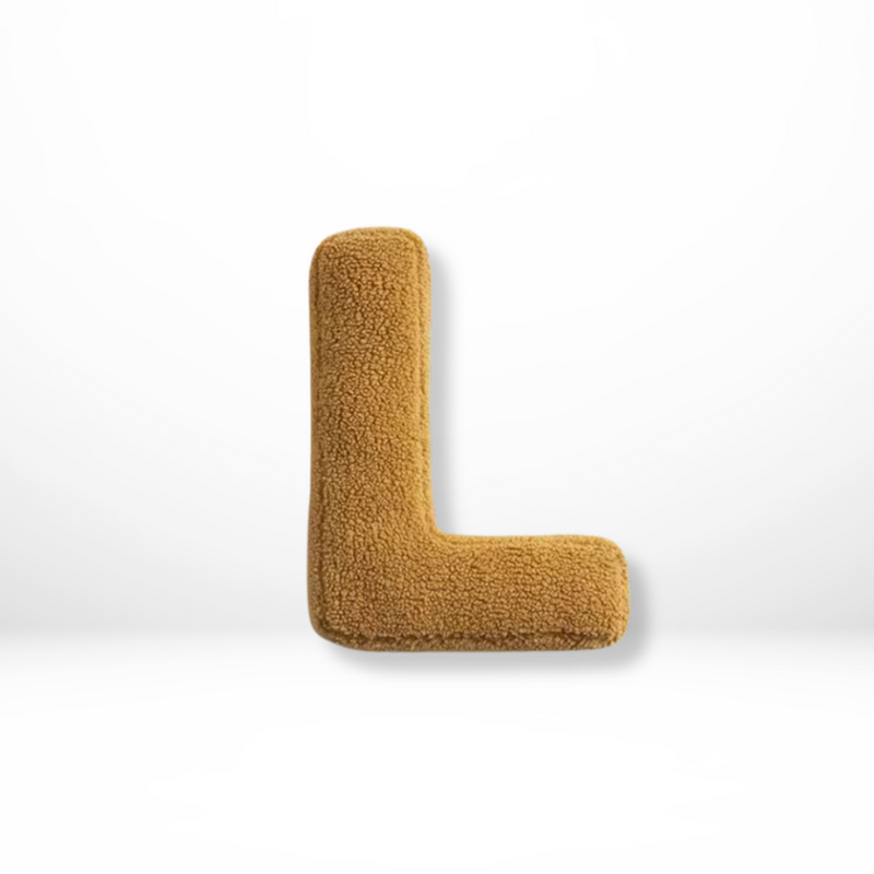 Decorative Alphabet Cushion with Velvet Texture for Home Interior