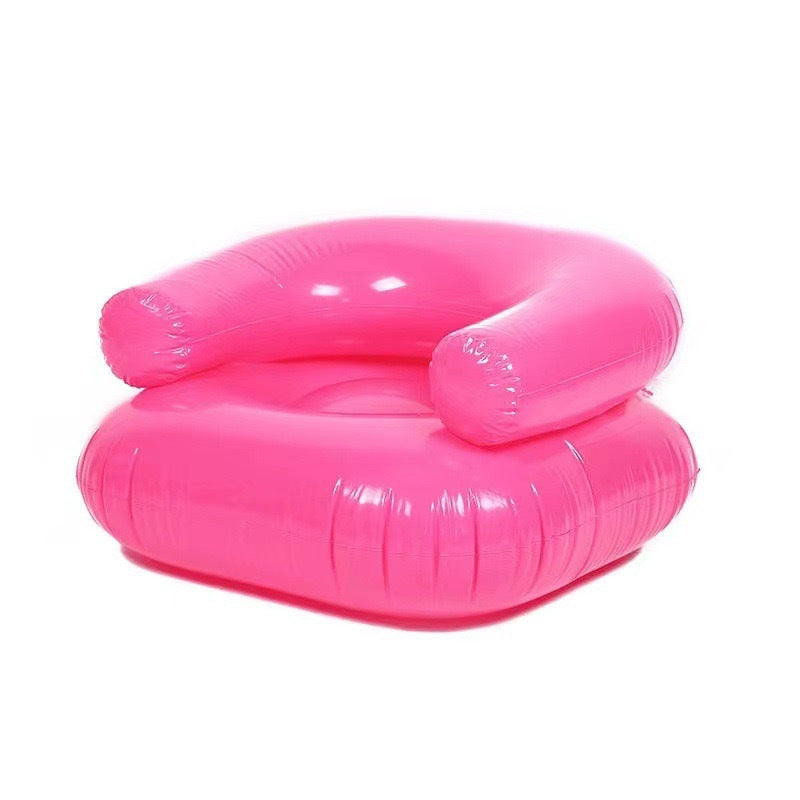 Inflatable Lounge Chair for Adults with Transparent Design and Comfort Cushion