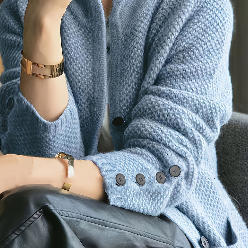 Ladies Knitted Sweater with High Neck – Comfortable and Timeless