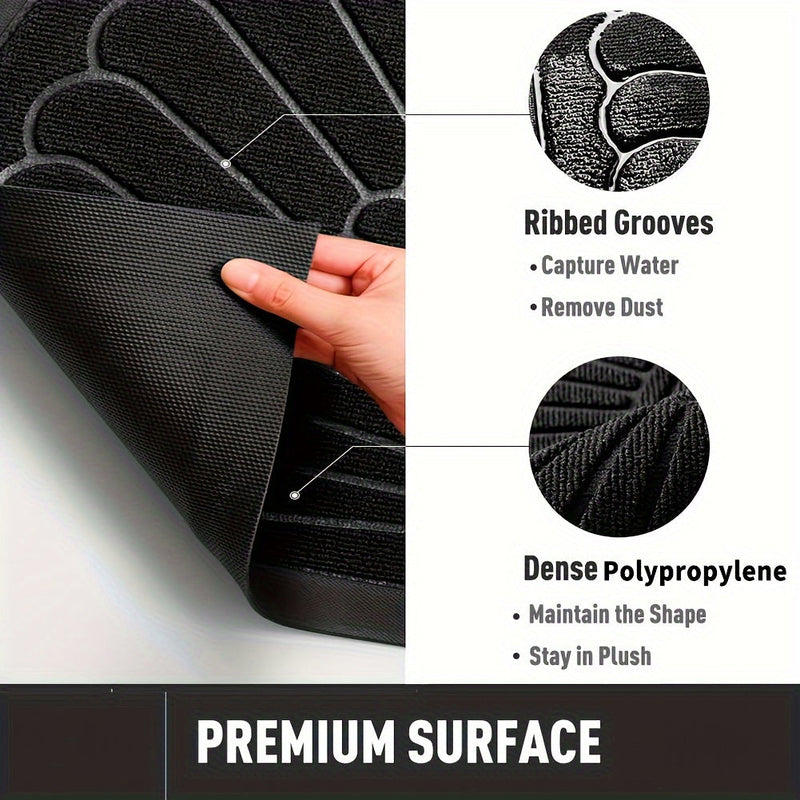 Sustainable Rubber Door Mat - Half-Round Design for Outdoor and Indoor