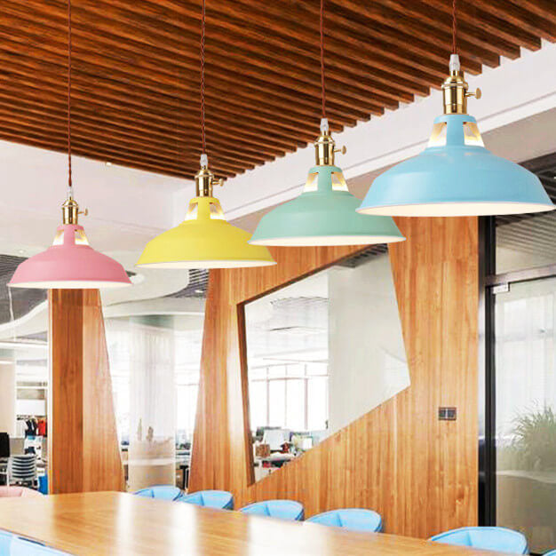 Colorful Metal Barn Pendant Light