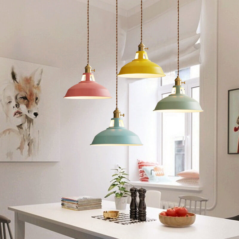 Colorful Metal Barn Pendant Light
