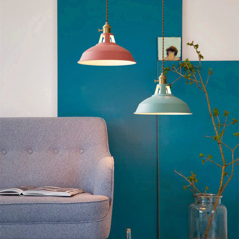 Colorful Metal Barn Pendant Light