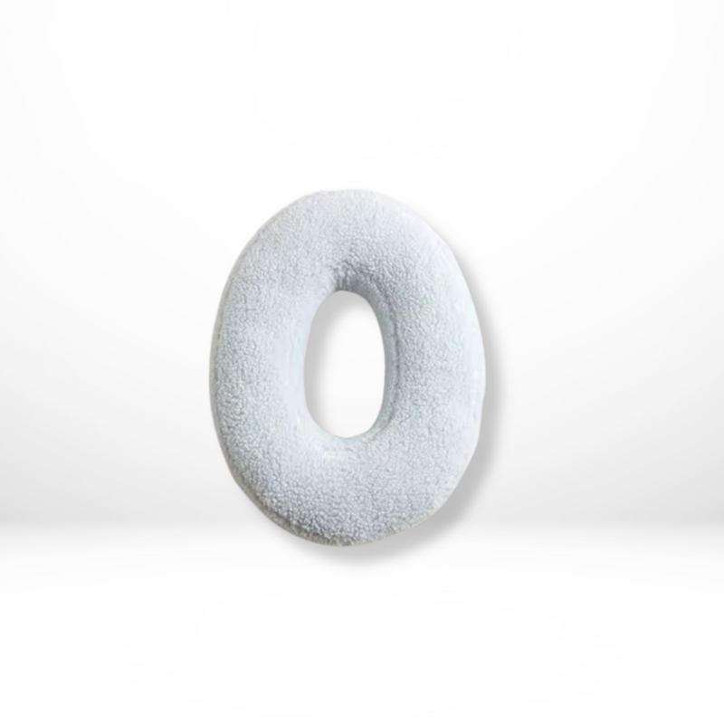 Decorative Alphabet Cushion with Velvet Texture for Home Interior