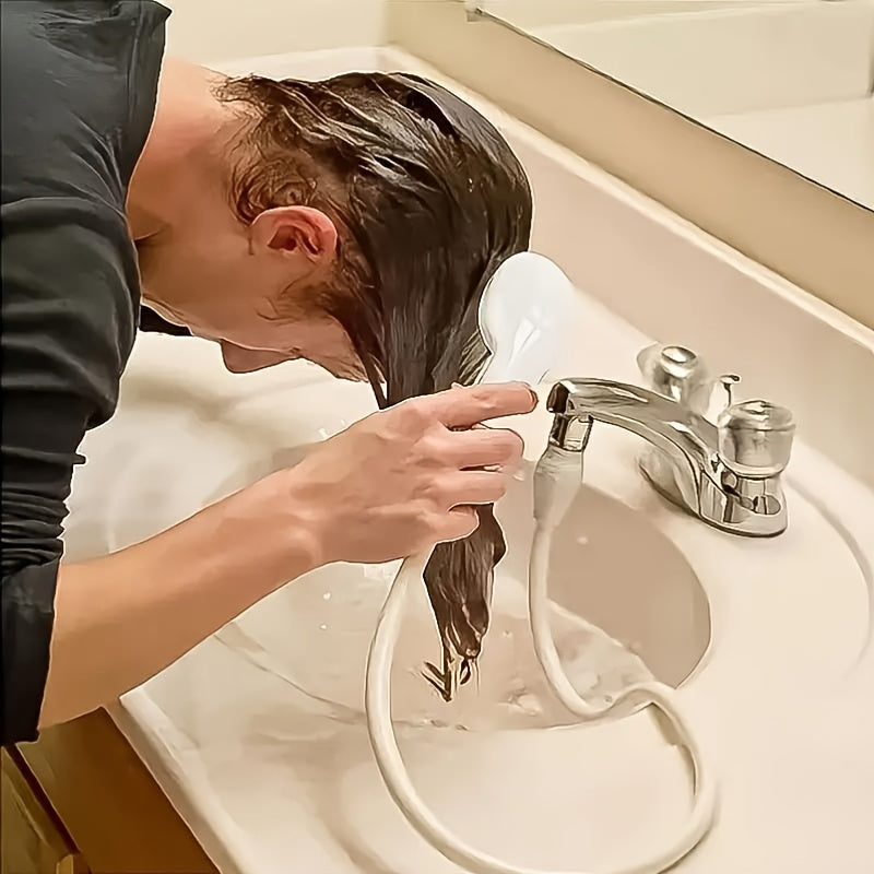 Handheld Shower with Hose and Brush Attachment – For Pets, Garden, and Kitchen