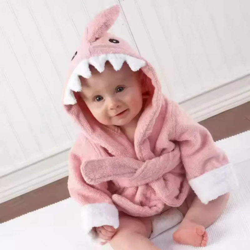 Hooded Animal Bathrobe for Babies and Toddlers