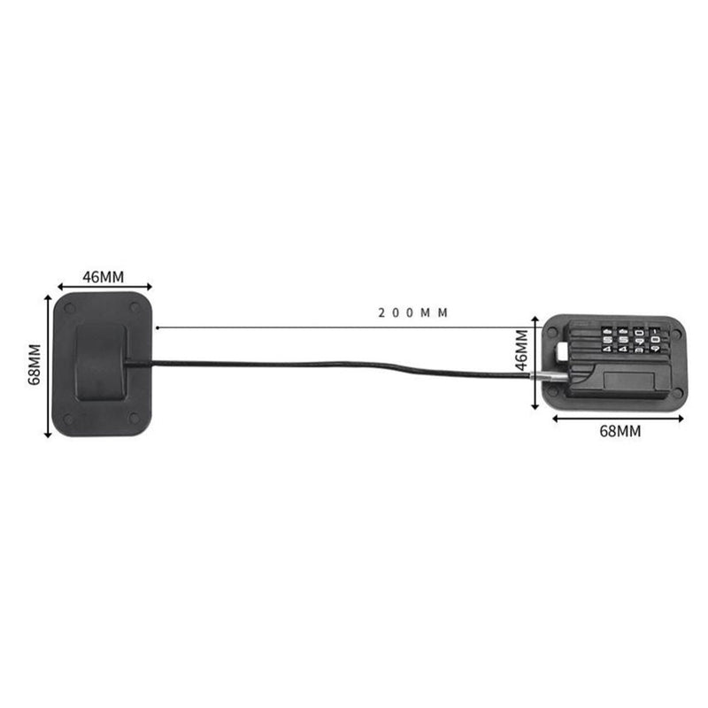 Combination Refrigerator Lock with Adhesive Mounting for Home Storage
