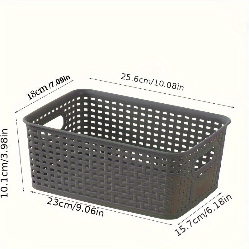 Plastic Woven Storage Baskets Set – Practical, Lightweight and Versatile in Use